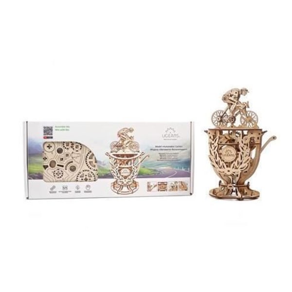 3D Puslespil - Ugears - RS Cyclist Beige - Fra 24 måneder - 2 års garanti