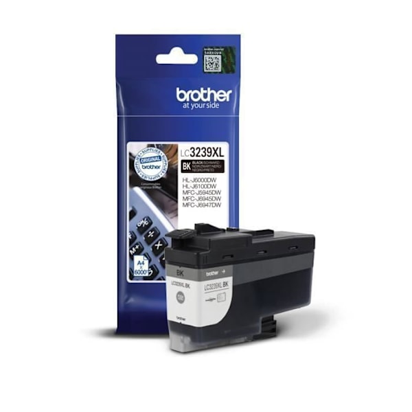 Blækpatron - BROTHER - LC-3239XLBK - Sort - Højtydende - 6000 sider