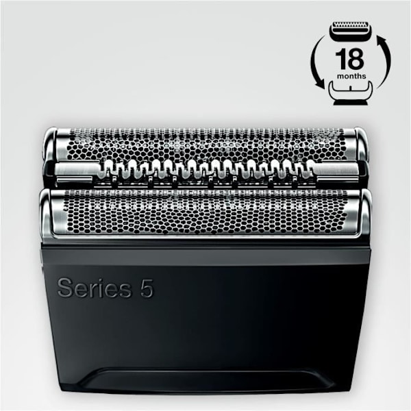 Erstatningskassette - BRAUN - 52S - Til Series 5 elektrisk barbermaskine - Sølv