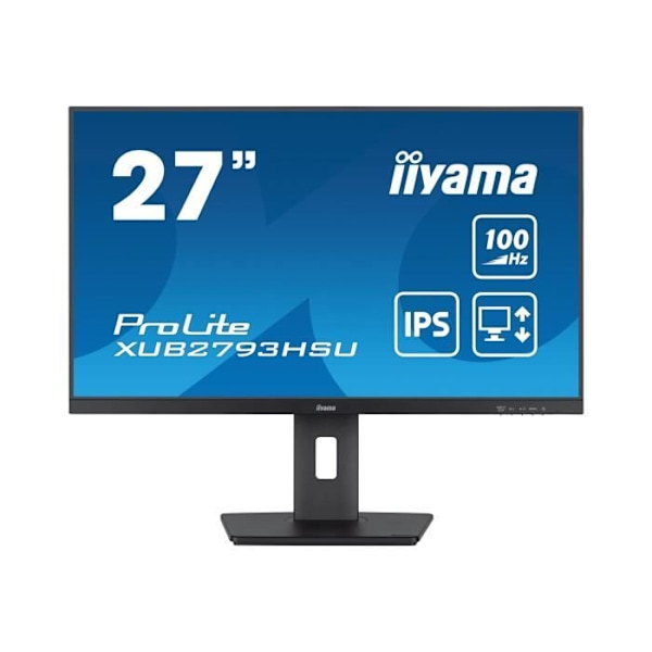 iiyama ProLite XUB2793HSU-B6 LED-näyttö - 27" - Full HD (1080p) - IPS - 1 ms - 100 Hz