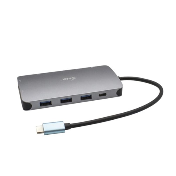 USB-C dockningsstation - I-TEC - 4K HDMI, VGA, RJ45, USB-C, 100W, 3xUSB 3.1, minneskort