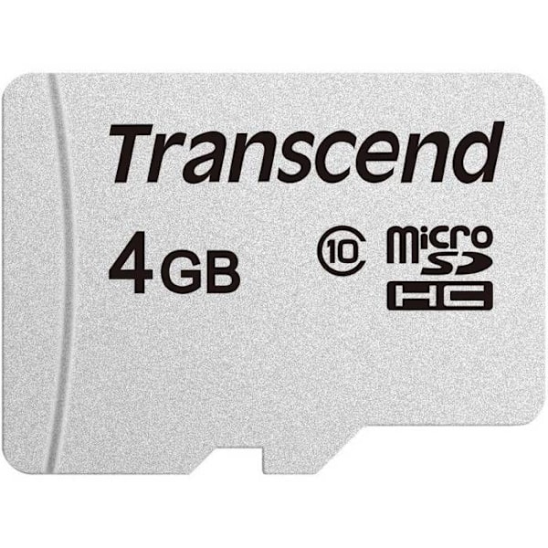 TRANSCEND 4GB Class10 microSD-kortti - Ilman sovitinta
