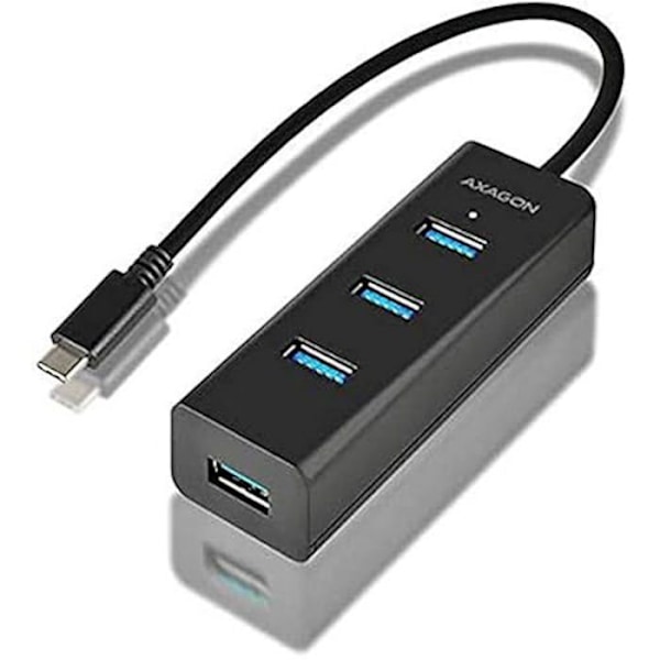 USB-keskitin - AXAGON - HUE-S2C - 4 Porttia - USB 3.2 Gen 1 - Ultra Nopea Lataus - Kaapeli 0,4 m