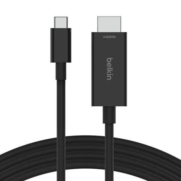 Belkin USB-C / HDMI 2.1 -kaapeli (uros/uros) - 2 m - USB-C-HDMI 2.1 -kaapeli (8K, 60 Hz) - 2 metriä