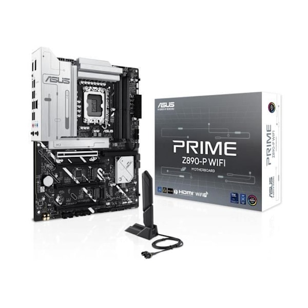 Bundkort - ASUS - PRIME Z890-P WIFI - DDR5 SDRAM - Integreret Wi-Fi - Flere USB-porte