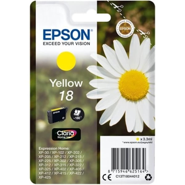 EPSON Cartridge 18 - Gul - 3,3ml - 180 sidor