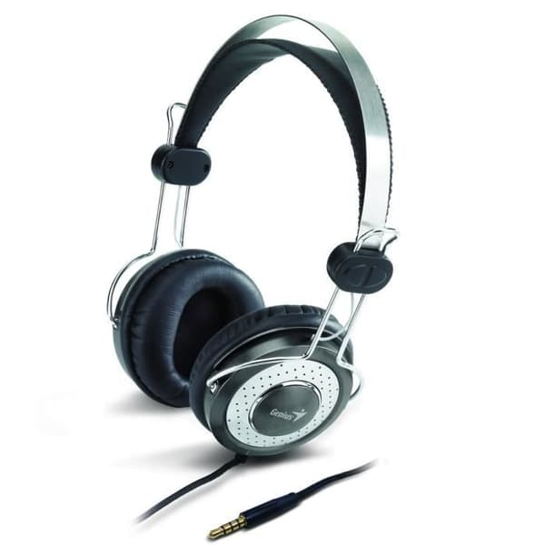 Headset + mikrofon HS04-S Genius - Retro stil för PC - Grå