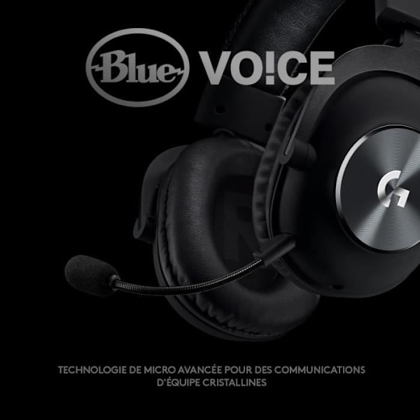 Gaming headset - Kablet - Logitech G - Pro X - Med mikrofon - Sort