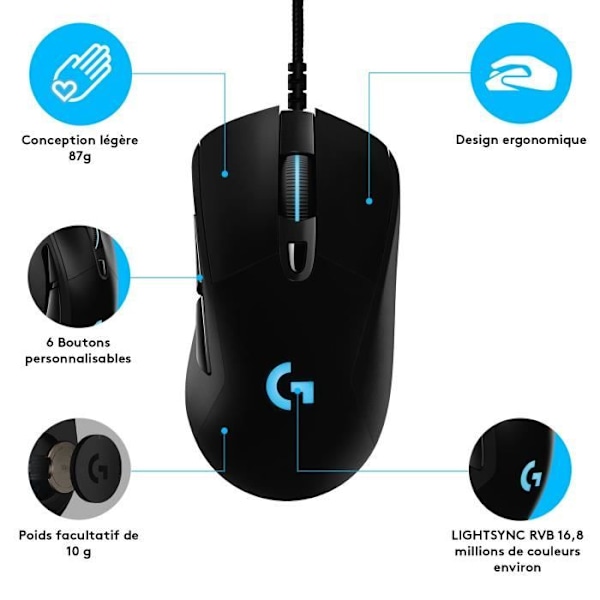 LOGITECH G - G403 HERO gaming mus