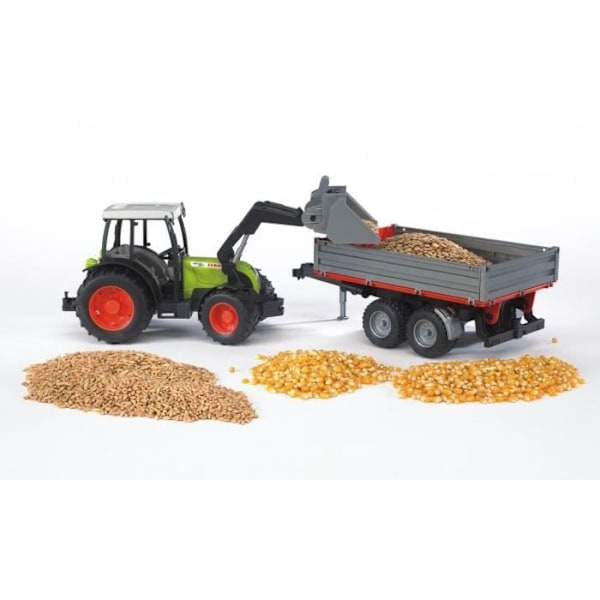 BRUDER Claas Nectis 267F traktor med vippevogn - 65,5 cm Grön