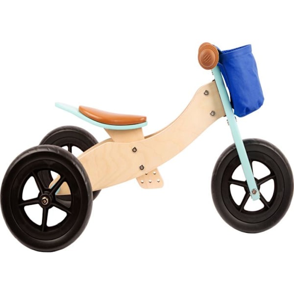 Balancecykel - Trehjulet cykel 2 i 1 Maxi Turkis - LILLEFOD - Blandet - 3 hjul - Vægt op til 20 kg Sort, beige og blå