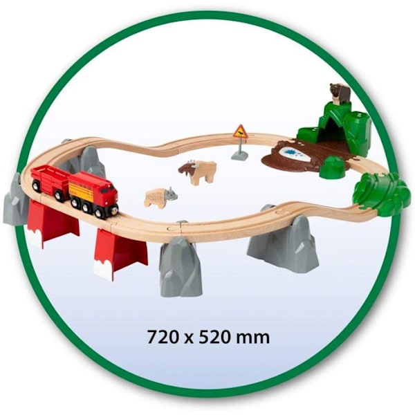 Brio World Grand Circuit Exploration - Komplet 27-delt kassesæt - Trætogkredsløb - Ravensburger - Blandet fra 3 år - Flerfärgad