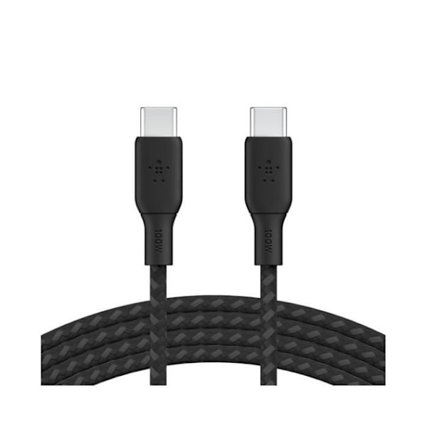 Belkinin USB-C–USB-C-kaapeli 100 W, punottu 3 m