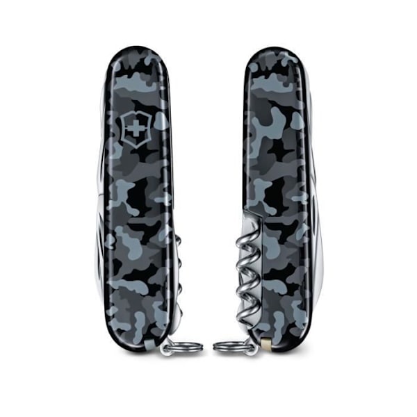 Svensk kniv - Victorinox - Huntsman - 15 funktioner - Camouflage Navy - Rustfrit stål Camouflage