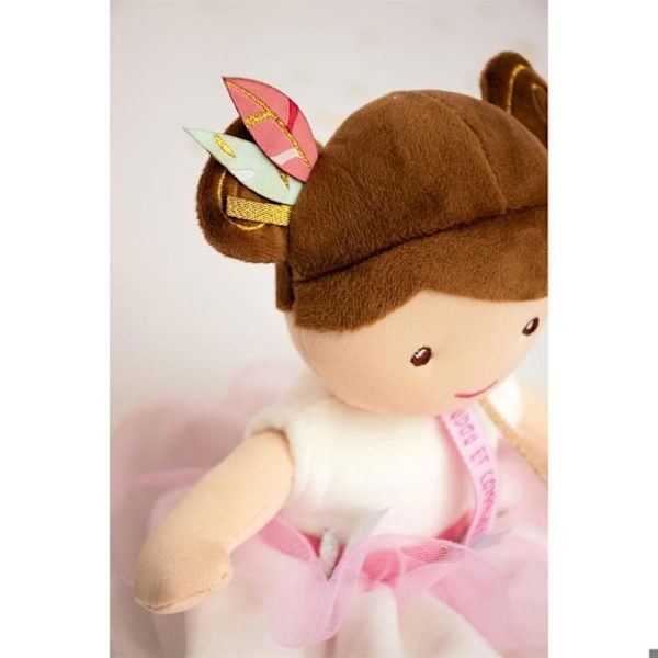 Dukke frøken Prinsesse Ombelline 30 cm hvid/rosa/brun