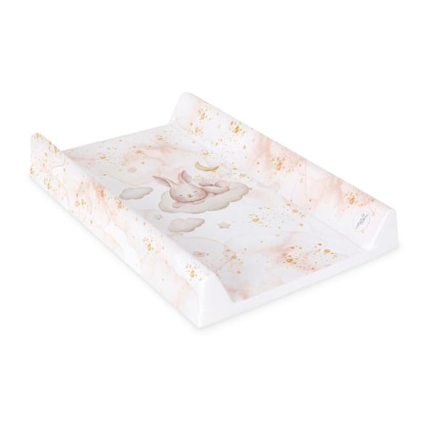 Ceba Baby Tjock tvättbar skötmatta ultra lätt - Sömnig kanin, 70x50 cm - Certifierad Öko-Tex, Vattentålig Sovande kanin