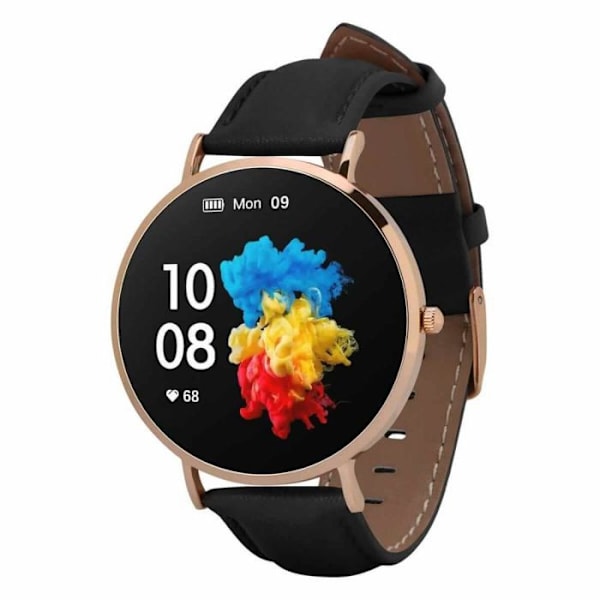 Garett sports smartwatch Verona smart watch, guld-sort læder