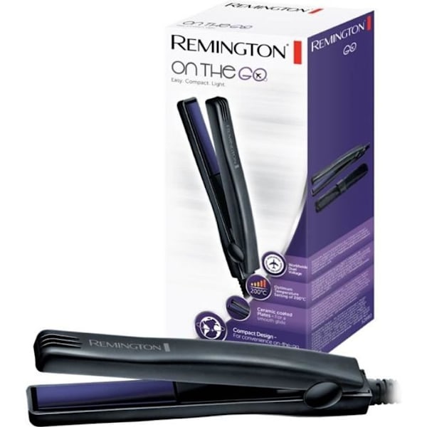 Remington S2880 Advanced Ceramic On The Go Mini Travel Plattång, ultrakompakt storlek