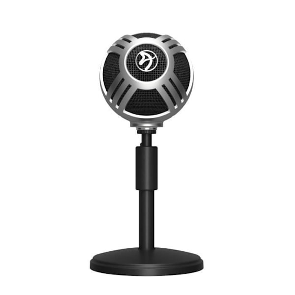 Arozzi Sfera Pro Silver - USB-mikrofon til streaming med omskiftelig retningsbestemmelse og justerbar højde (Kategori:
