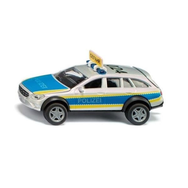 Siku 2302, Mercedes-Benz E-Klasse, All Terrain 4x4², 1:50, metal/plastik, blå/hvid, Advarselsskilt og