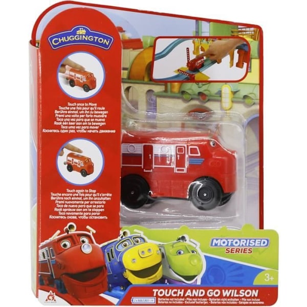 TOUCH & GO Wilson Lokomotiv - CHUGGINGTON - Tegneserie miniaturetog - Taktil aktivering - Legetøj 3 år+ Flerfärgad