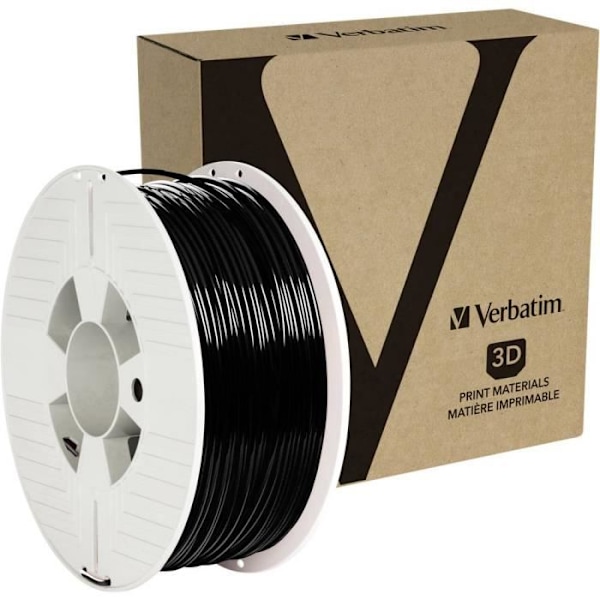 Verbatim PETG filament - Sort RAL 9017 - 2,85 mm - 1 kg - FDM - Høj slagfasthed