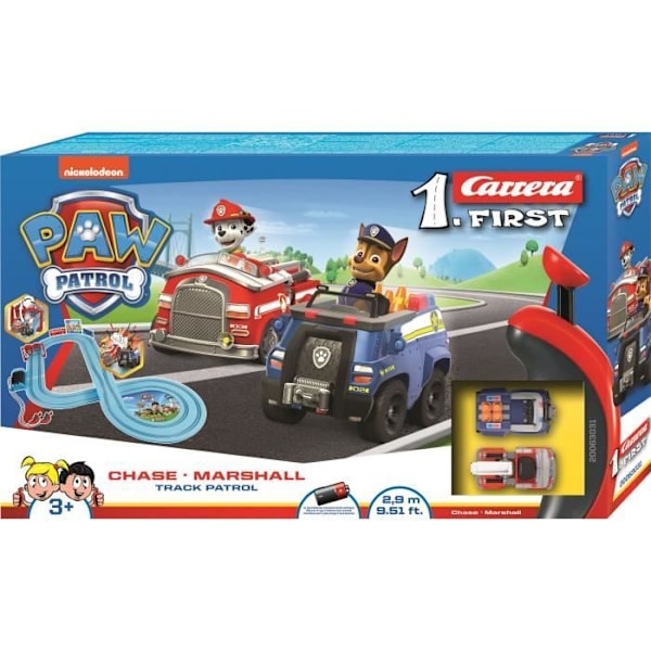 Circuit Carrera First PAW PATROL - Sporpatrulje - 2,9m - CARRERA - Til børn fra 3 år og derover