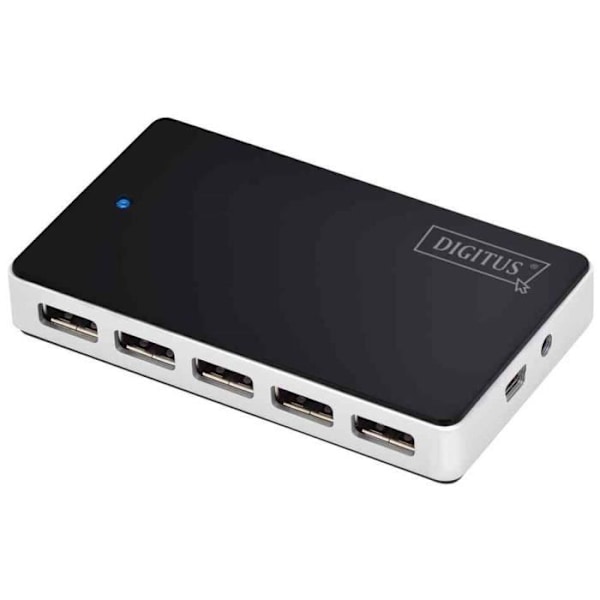 USB 2.0 Hub 10 Porte Sort