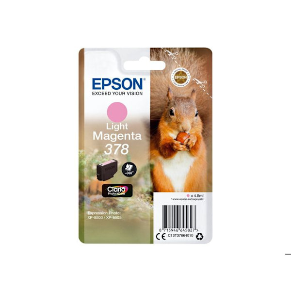 Epson 378 Light Magenta mustekasetti - Squirrel - Expression Photo XP-8500, XP-8500 Small-in-One, XP-8505