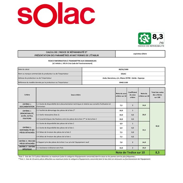 Solac Imuri ilman säkkiä 79db - facil space