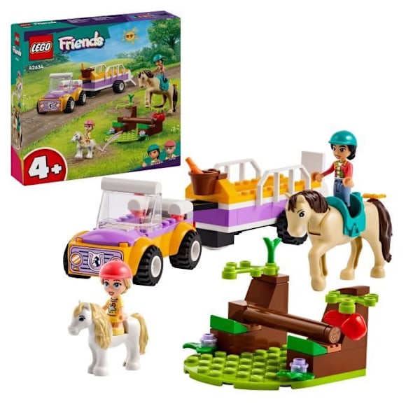 LEGO® 42634 Friends Heste- og Ponytrailer, Legetøj med Liann, Zoya og 2 dyrefigurer Flerfärgad