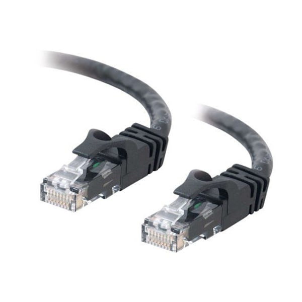 Patchkabel - C2G - CAT 6 - 3 m - Gjuten, tvinnad, kroklös, skärmad - svart