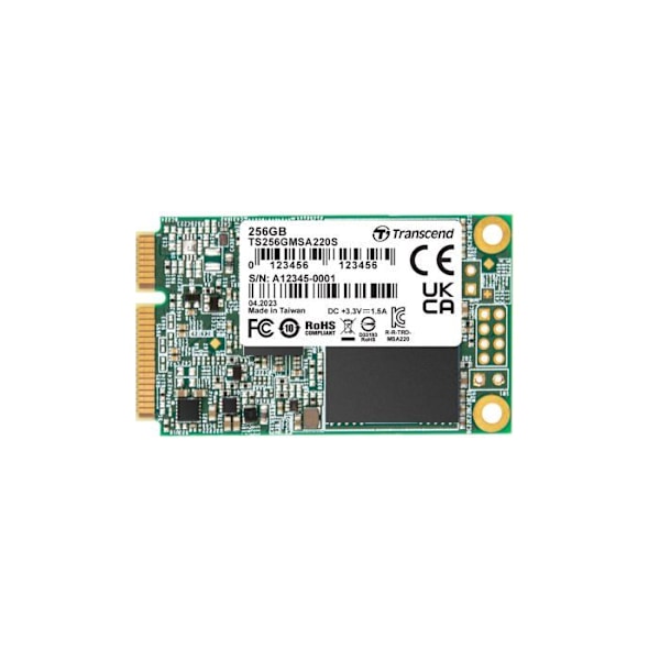 Harddisk - TRANSCEND - SSD 256GB MSA220S - Serial ATA-600 - USB 3.0 - 500-560 SA3 MSATA TRC