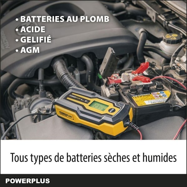 POWX4203 - Älykäs laturi - 12V 120Ah Gul