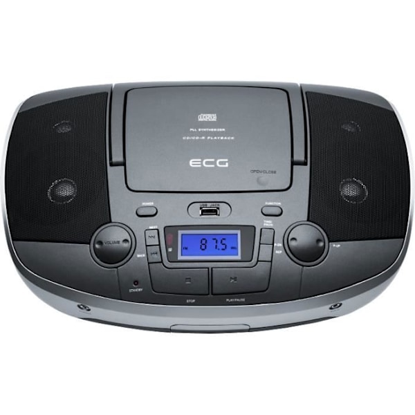 Radio CD - ECG - CDR 1000 U Titan – CD/MP3-spelare – USB-port – Digital FM-tuner – LCD-skärm – Fjärrkontroll – 2 x 3 W