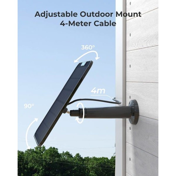 Balise solaire - Reolink solpanel 2 svart (5,8W)