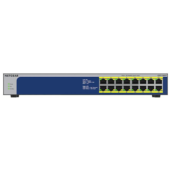 NETGEAR GS516PP switch - 16 portar - ohanterad - PoE+