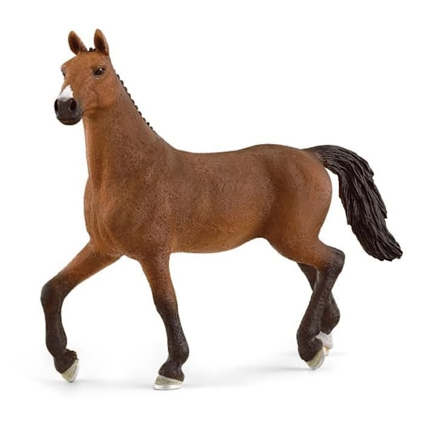 Figur - SCHLEICH - Oldenburgerhoppe - Dressur- og springkonkurrence - Brun pels Beige