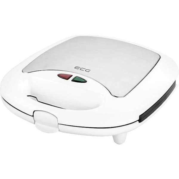 Multifunktionell apparat - EKG - S 399 3in1 Vit – 700 W – 3 utbytbara plattor: Smörgås, Panini, Våffla – Vit & rostfritt stål