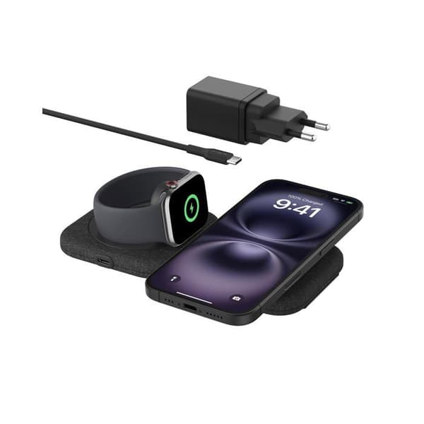 Laddningsstation 2-i-1 - Belkin - BoostCharge Pro - MagSafe - Fällbar - Qi2