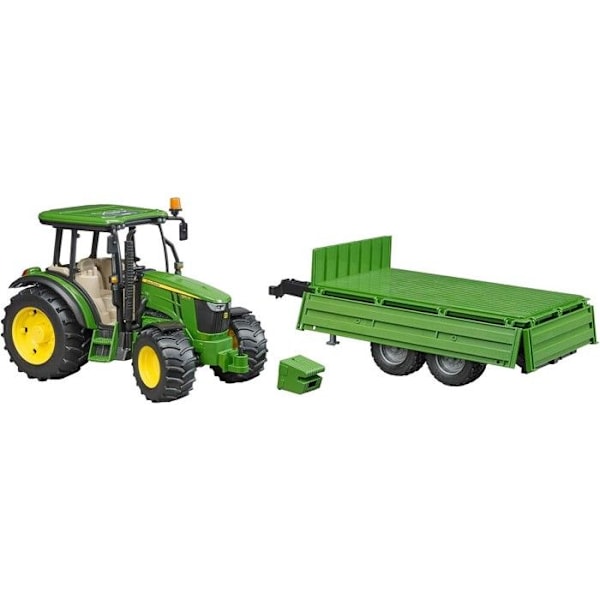 John Deere 5115M traktor med släp - BRUDER - Skala 1:16 - För pojkar från 3 år och uppåt