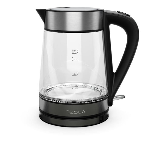 TESLA - KT300X - Elkedel - Kapacitet (1.7L) - STRIX Kontrol - Effekt 2200W - Glas og Rustfrit stål