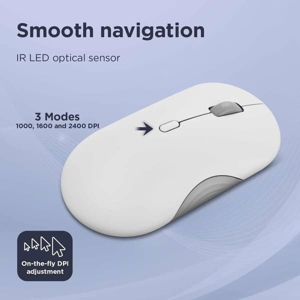Mus - LENOVO - GY51S61907 - Grå - Bluetooth - 2400 dpi - Ambidextrös Grå