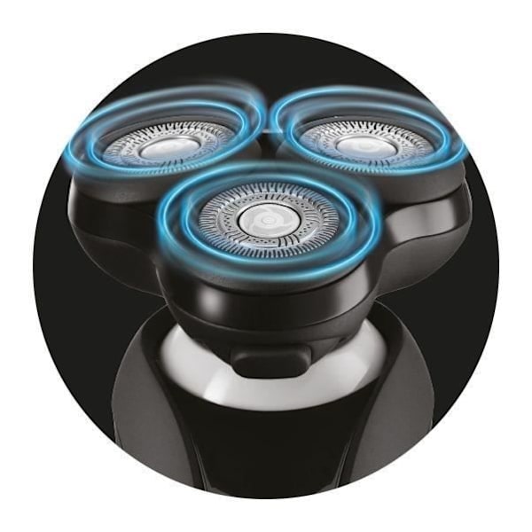 Rotationsskærer - REMINGTON - XR1755 - SynX hybrid system - PivotBall - Fleksible blade - 100% vandtæt - Driftstid 50 min sort