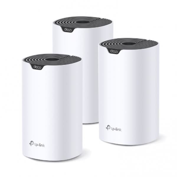 TP-Link Deco S7 (3-pack), Vit, Svart, Intern, Mesh System, Rundstrålande, 0 - 40 oC, -40 - 60 oC FÖRlängaren av 3