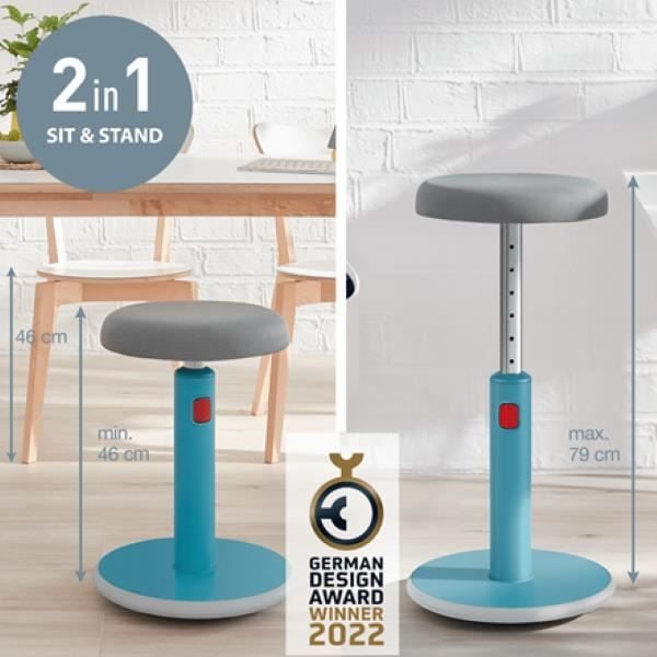 Ergonomisk siddestand 2 i 1 skammel - Blå - Leitz Ergo Blå