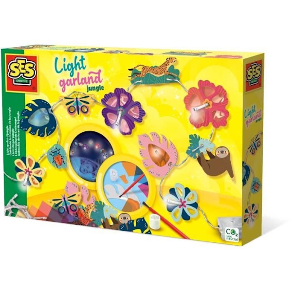 SES CREATIVE jungle light girlander - Kreativt kit för barn från 6 år och uppåt Flerfärgad