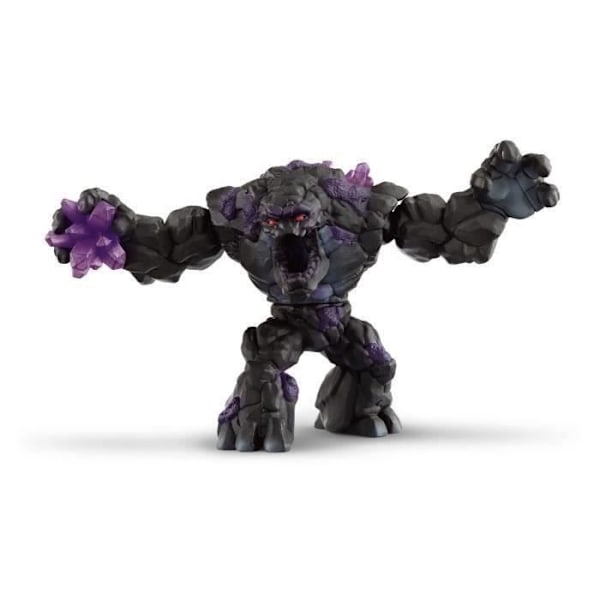 Mørkt monster - Sten - Realistisk Schleich-figur - Mytisk væsen med bevægelige arme og torso - Gave til drenge og piger svart och lila