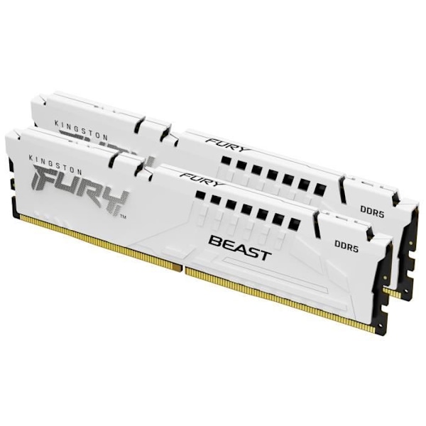 Minne DDR5 KINGSTON FURY Beast White XMP - 32GB 6000MT/s CL30 DIMM Kit med 2