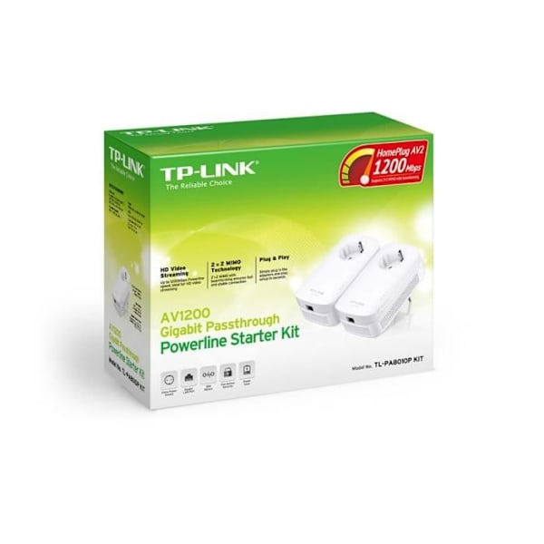 TP-LINK AV1200 Powerline Extender Kit 1 Ethernet-port